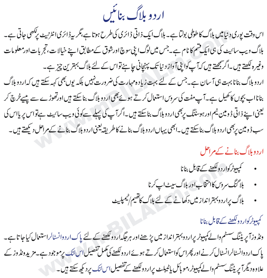 blog post meaning in urdu
